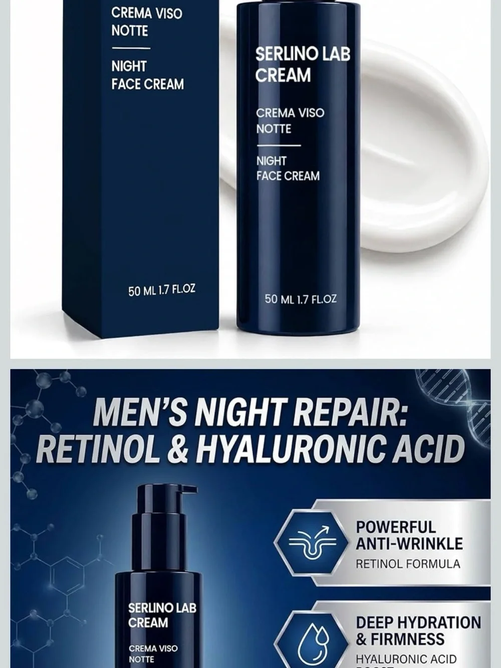 Serlino LabNight Face Cream for Men